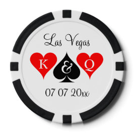 Custom Las Vegas Hochzeitsfeier zu Gunsten Poker C Pokerchips