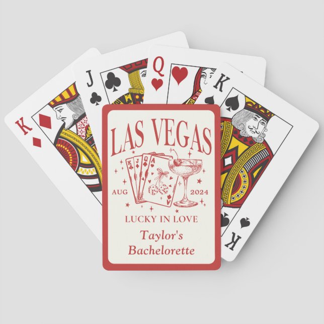 Custom Las Vegas Junggeselinnen-Abschied Personali Spielkarten (Rückseite)