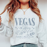 Custom Las Vegas Junggeselinnen-Abschied Personali Sweatshirt<br><div class="desc">Mit unserem Dusty Blue "Vegas Before Vows" Custom Las Vegas Junggeselinnen-Abschied Personalisiert Crewneck Sweatshirt für Ihr Bachelorette Abenteuer in Las Vegas. Dieses gemütliche und stilvolle Sweatshirt ist auf Komfort zugeschnitten und verleiht Ihrem Wochenende eine Touch der Eleganz. Mit einem Retro-Casino-Bachtrip-Design, das nahtlos in das Gewebe integriert ist, Set es den...</div>