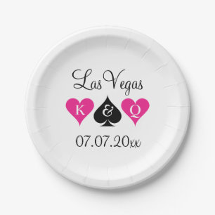 Custom Las Vegas Poker Thema Hochzeitsfeier Teller