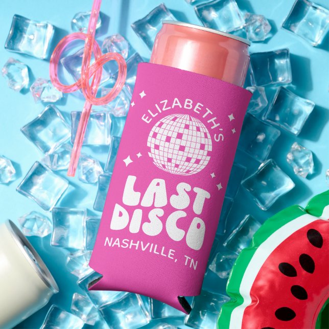 Custom Last Disco Dancing Queen Bachelorette Selters Dosenkühler (In Situ Sommer)