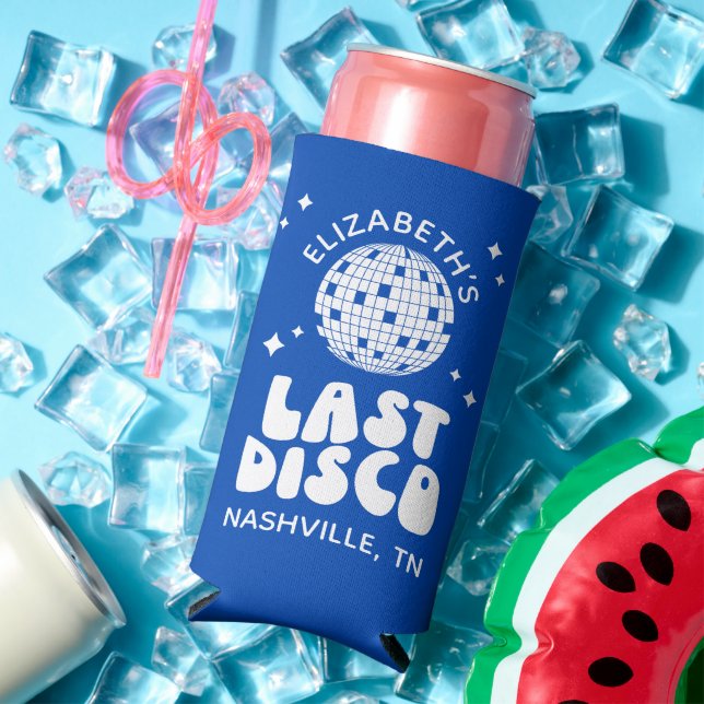 Custom Last Disco Dancing Queen Bachelorette Selters Dosenkühler (In Situ Sommer)