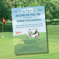 Custom Last Swing Golf Theme Bachelor Par-T