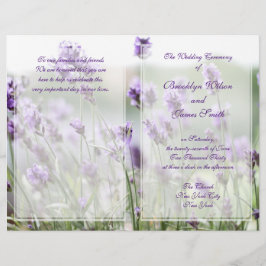 Custom Lavender Bohemisch Wedding Programs Flyer
