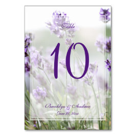 Custom Lavender Bohemische Hochzeitssliding-Tischn Tischnummer