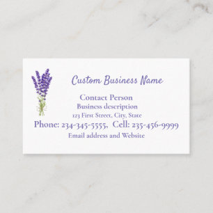 Custom Lavender lila mauve Garden Blume Busin Visitenkarte