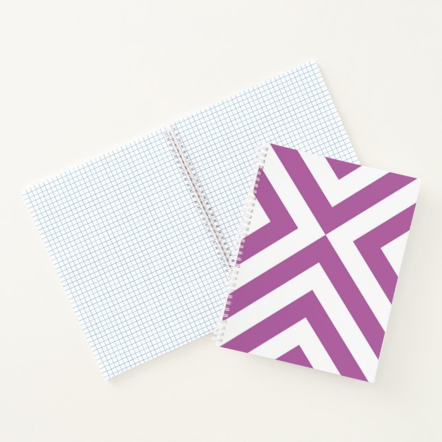 Custom Lavender und White Chevrons Notebook Notizbuch (Innenseite)