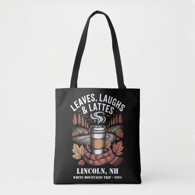 Custom Leafs Laughs Lattes Fall Trip Tasche (Vorderseite)