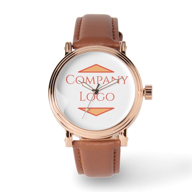 Custom Leather Luxury Company Watch mit Logo Armbanduhr (Vorderseite)