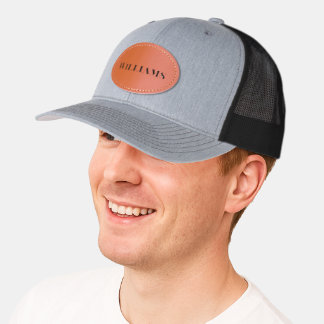 Custom Leather Patch Hat – Personalized Name