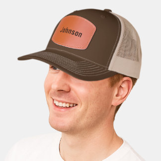 Custom Leather Patch Hat – Personalized Name