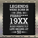 Custom Legends Were Born in Date Month Year Age Magnet<br><div class="desc">Custom legends were born in date month year age design can be a great design to show your date of birth and your age to everyone. As well as it could be a great gift for any birthday people and it can be awesome gift for your friend and family member...</div>