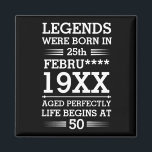 Custom Legends Were Born in Date Month Year Age Magnet<br><div class="desc">Custom legends were born in date month year age design can be a great design to show your date of birth and your age to everyone. As well as it could be a great gift for any birthday people and it can be awesome gift for your friend and family member...</div>