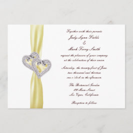 Custom Lemon Hearts Wedding Einladung