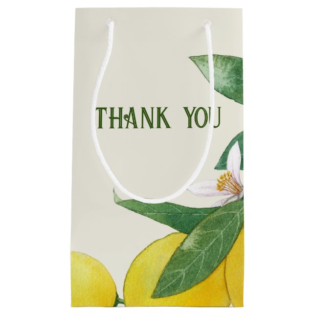 Custom Lemon Leaf Vielen Dank kleine Geschenktasch Geschenktüte (Vorderseite)