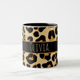 Custom Leopard Classic Modern Print    Classic Zweifarbige Tasse