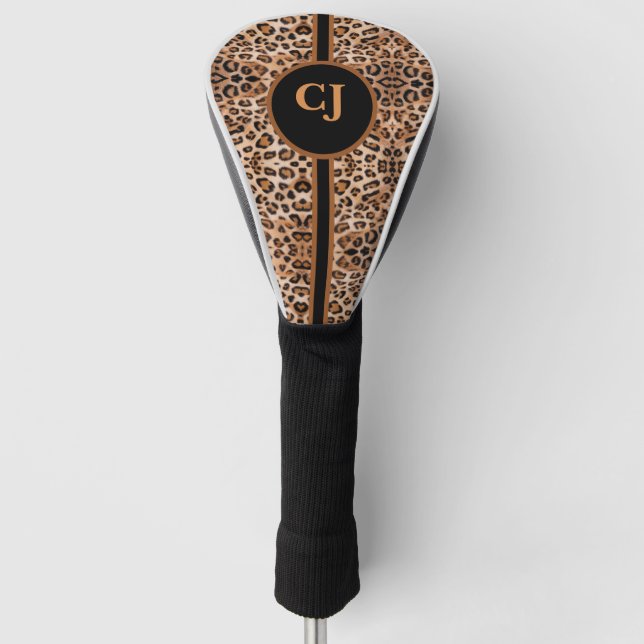 Custom Leopard Print Golf Head Cover Headcover (Vorderseite)
