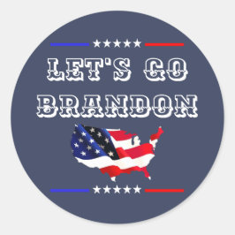 Custom LET'S GO BRANDON Funny Spaß FJB Politics B Runder Aufkleber