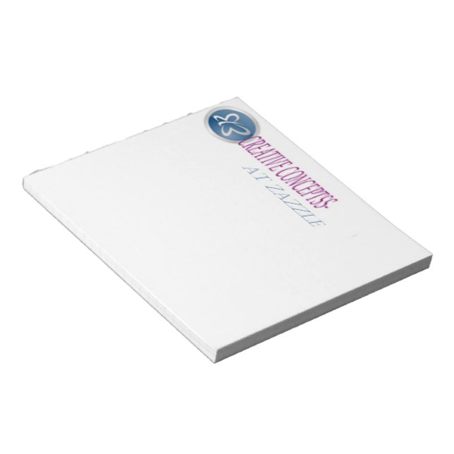 CUSTOM LETTERHEAD NOTE PADS 5 x 6 post it Notizblock (angewinkelt)