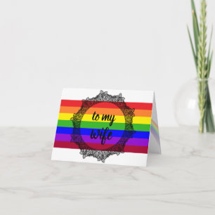 Custom LGBT Rainbow Card Jubiläum I Liebe You Karte
