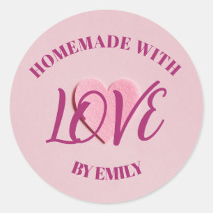 "Custom Liebe & Heart Round Stickers" Runder Aufkleber