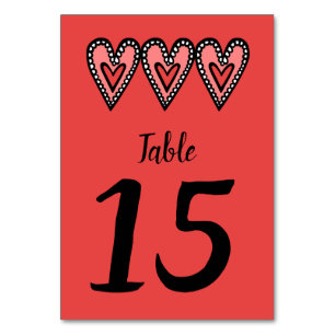Custom Liebe Heart Wedding Tischnummer