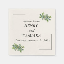 Custom LIEBE WAW & WAW Wedding Napkins Serviette