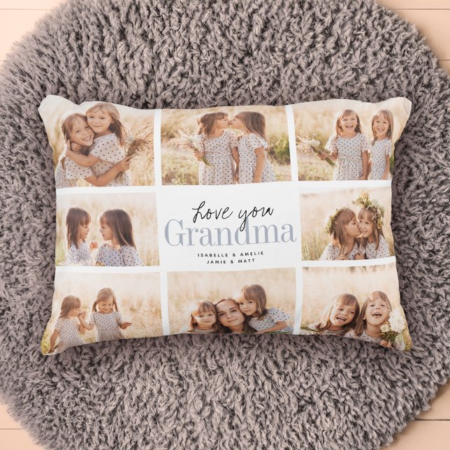 Custom Liebe You Oma Oma Grandkids FotoCollage Dekokissen (Von Creator hochgeladen)
