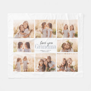 Custom Liebe You Oma Oma Grandkids FotoCollage Fleecedecke