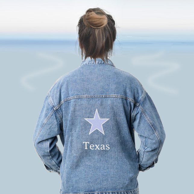 Custom Light Blue Star Jeansjacke (Von Creator hochgeladen)