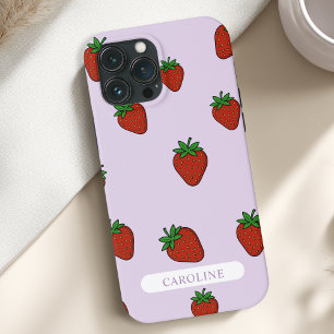 Custom Light Lila Strawberry Case-Mate iPhone Hülle