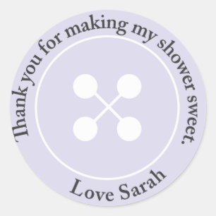 Custom Lila Button Baby Showsticker Runder Aufkleber