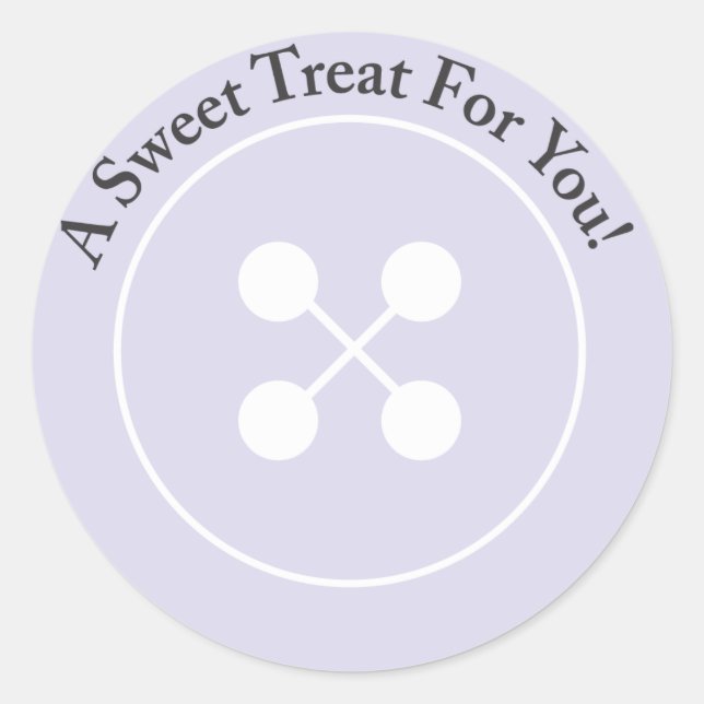 Custom | Lila Button Baby Showsticker Runder Aufkleber (Vorderseite)