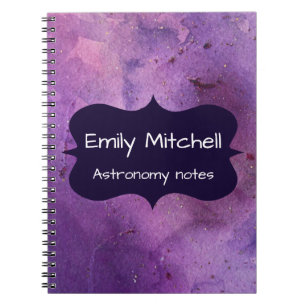 Custom Lila Galaxy School Notebook Notizblock