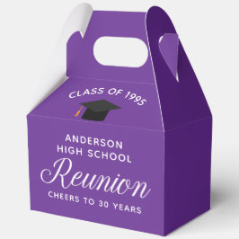 Custom Lila High School Alumni Wiedersehen-Party Geschenkschachtel