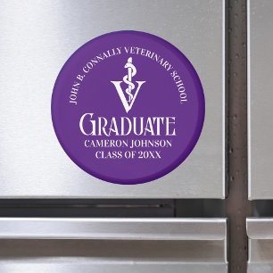 Custom Lila Veterinary School Abschluss Magnet