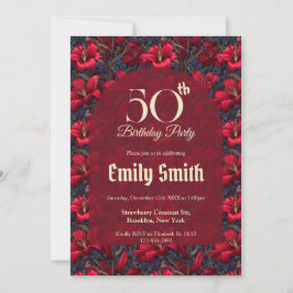 Custom Lilies Sparkle Romantic Party Einladung