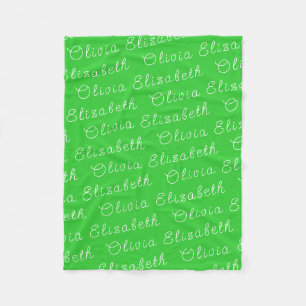 Custom Lime Green Personalisiert Baby Girl-Geschen Fleecedecke