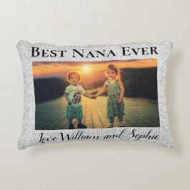 Custom Linen Best Nana Ever Foto Dekokissen