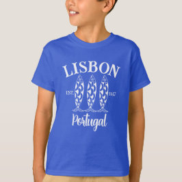 Custom Lissabon Portugal Estertext White T-Shirt