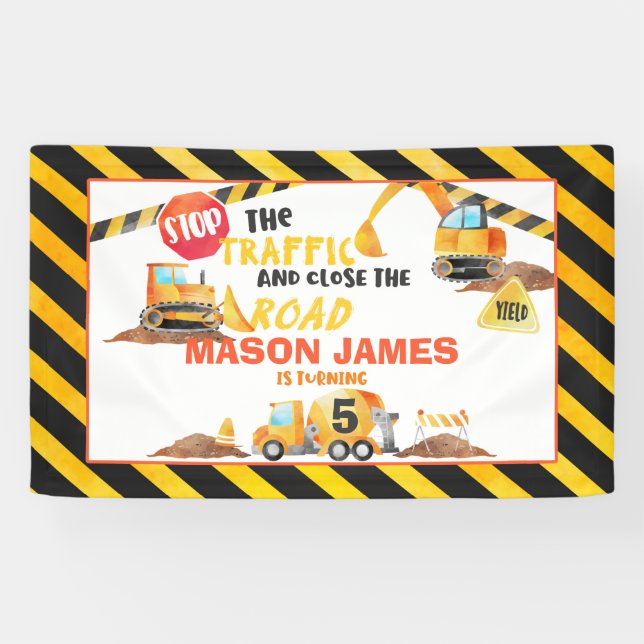 Custom Listing for Ciji - Construction Banner - WH (Horizontal)