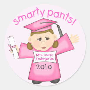 Custom Little Girl's Abschluss Sticker
