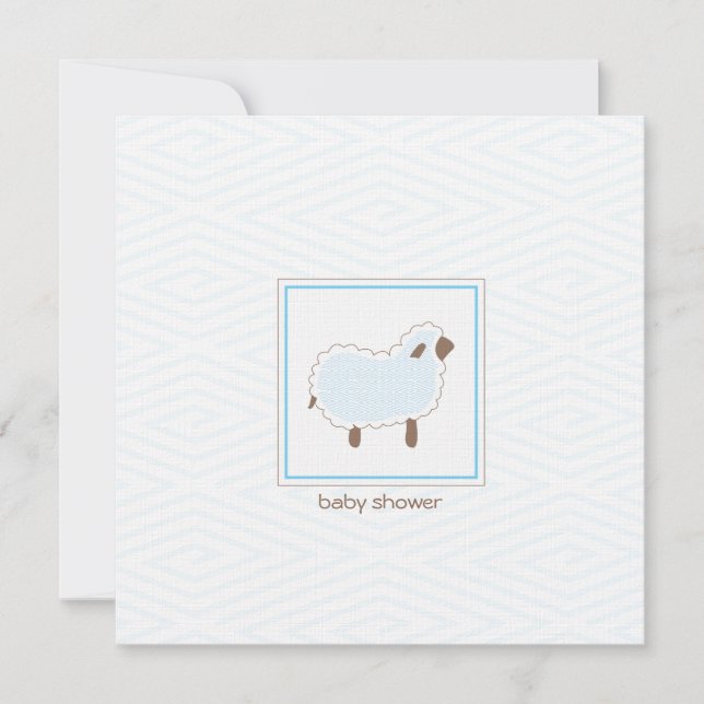 Custom_Little Lamb Babydusche Einladung (Vorderseite)