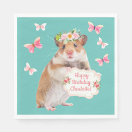 Custom Little Mouse/Hamster Geburtstag Serviette