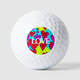 Custom Lively Hearts Golf Ball