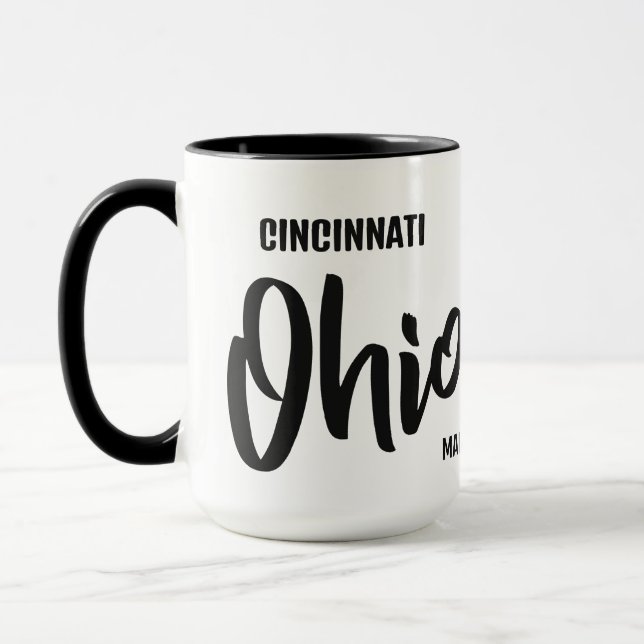 Custom Location & Name Ohio Tasse (Links)