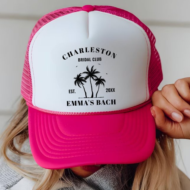 Custom Location Social Club Bachelorette Bridal Truckerkappe (Von Creator hochgeladen)