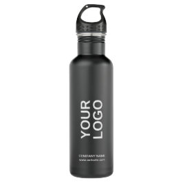 Custom Logo and Text on Black Stainless Steel Wate Edelstahlflasche