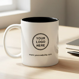 Custom Logo and Website Modern Promotional Zweifarbige Tasse