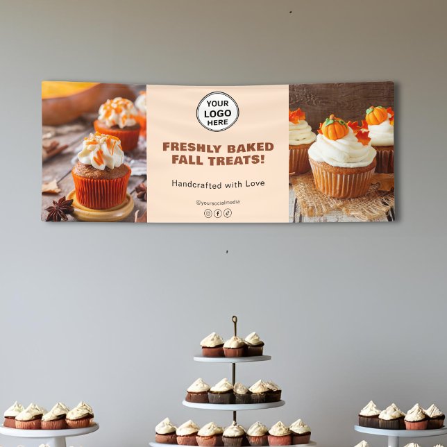 Custom Logo Bakery Cupcake Konditorei Koch Busines Banner (Custom Logo Bakery Cupcake Pastry Chef Business Banner)